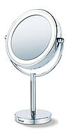 Beurer Зеркало косметическое настольное, от сети, диаметр-17см, подсветка, белый Купи И Tochka