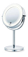 Beurer Зеркало косметическое Beurer настольное, диаметр-13см, АAАx4 в комплекте, сенс. управл., подсветка,
