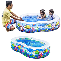 Надувной овальный бассейн для детей и взрослых, наливной бассейн для отдыха на даче 175x109см SunClub MM-s