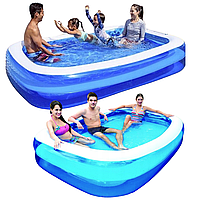 Садовый надувной бассейн для детей и взрослых, большой наливной бассейн для отдыха 305х183см SunClub MM-s