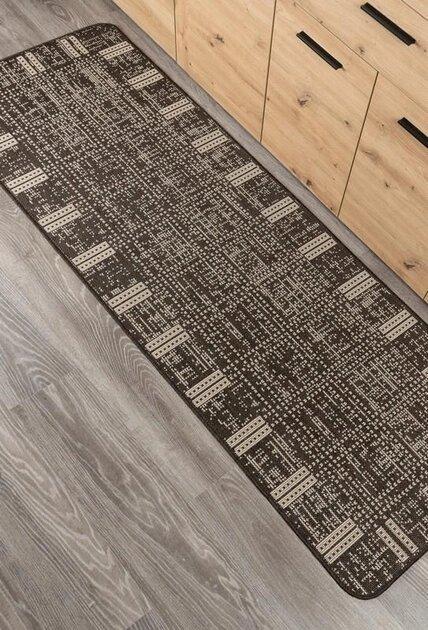 Безворсовий Килим на Гумовій основі на Кухню Kitchen 1924791 Коричневий 67х120 см