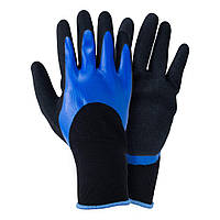 Перчатки трикотажные с двойным нитриловым покрытием р9 (сине-черные, манжет) SIGMA (9443671) Купи И Tochka