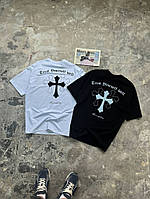 Комплект з двох футболок оверсайз чорна та біла Creat dourself mell RD394/RD395