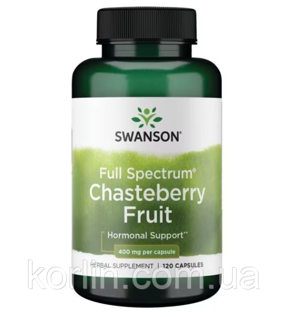 Плоды Витекса Vitex Swanson Chasteberry Fruit 400 мг. 120 капсул ...