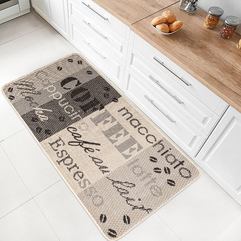 Килимок на Кухню на прогумованій основі Kitchen 1905219 Бежевий+Коричневий 67х120 см