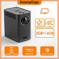 LED Проектор для дому Hongetop S30max FullHD 400 Ansi мініпроектор 1080p Android Smart TV