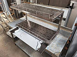 Полиця сушарка для інвентарю 2хрівнева з неіржавкої сталі з бортиками, фото 3