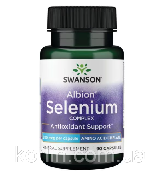 Swanson Selenium Complex Селен 200 мкг. 90 капсул Свенсон США