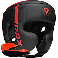 Боксерский шлем RDX F6 KARA Matte Red M (капа в комплекте) D_2350