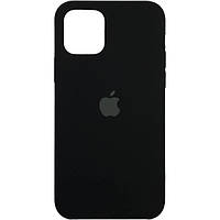 Чехол Silicone Case Soft Touch для Apple iPhone 11 черный с открытым низом