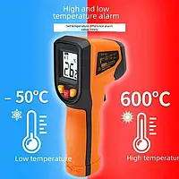 Инфракрасный термометр T600A -50 - +600 гр. цифровой Бесконтактный пирометр ИК лазерный измеритель температуры