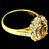 Кільце. Натуральний шампань топаз. Срібло 925., фото 3