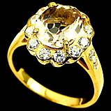 Кільце. Натуральний шампань топаз. Срібло 925., фото 2