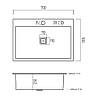Кухонна мийка Platinum Handmade HSB 70*50, фото 4