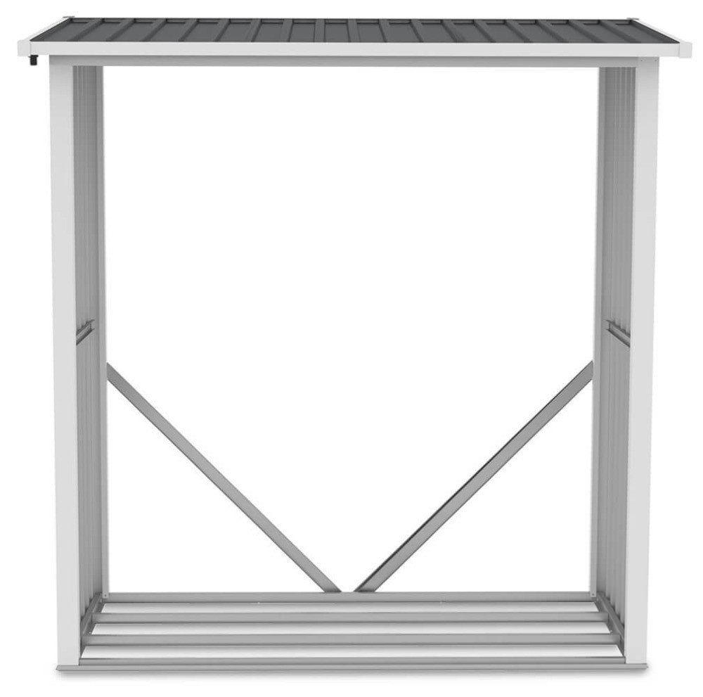 Дровниця металева 182x89 см Hardmaister Denver темно-сірий