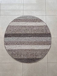 Бежево-сірий круглий килим ручної роботи Jade Langdon Natural Ø 200 см