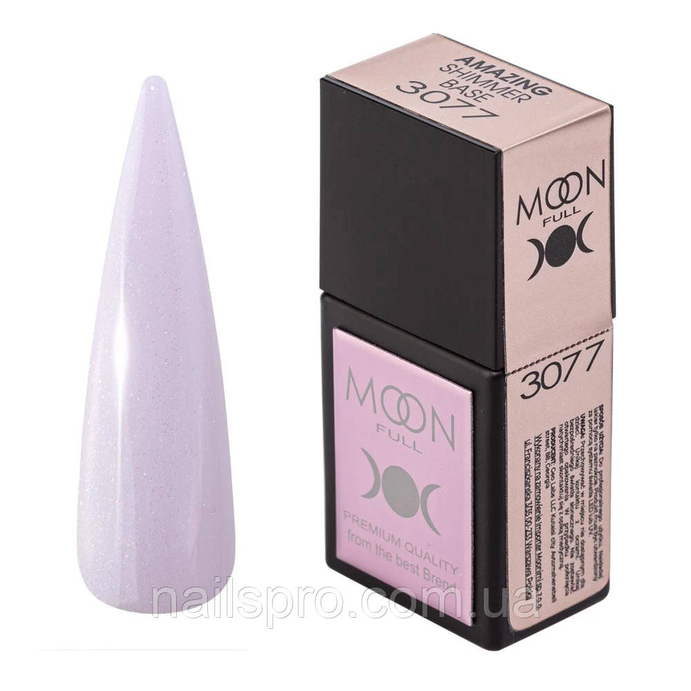 База з шимером Moon Full Amazing Shimmer base №3077, 12 мл