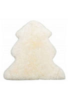 Белый ковер из натурального меха (овчина) Lambskin Ivory в форме 2х шкур 60*180 см