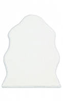 Белый ковер из искусственного меха (кролик) Mollis MLS CREAM в форме 1й шкуры 75*100 см