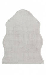 Сірий килим зі штучного хутра (кролик) Mollis MLS GREY у формі 1ї шкіри 75*100 см