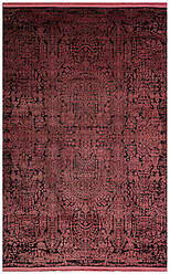 Червоно-чорний прямокутний килим Cordoba DB 04 Antrasit Burgundy 80*150 см
