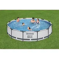 Каркасный бассейн круглой формы Bestway диаметр 366 см. высота 76 см || Kilometr+