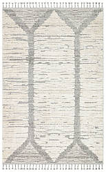 Сіро-білий прямокутний килим Sydney SYD 01 White Grey 80*150 см