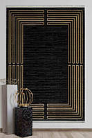 Чорно-коричневий прямокутний килим Taboo Plus 4410 COFFEE BEAN 80*150 см