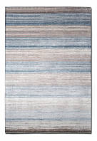 Серо-синий прямоугольный ковер ручной работы Natura Plain Stripe B 90*150 см