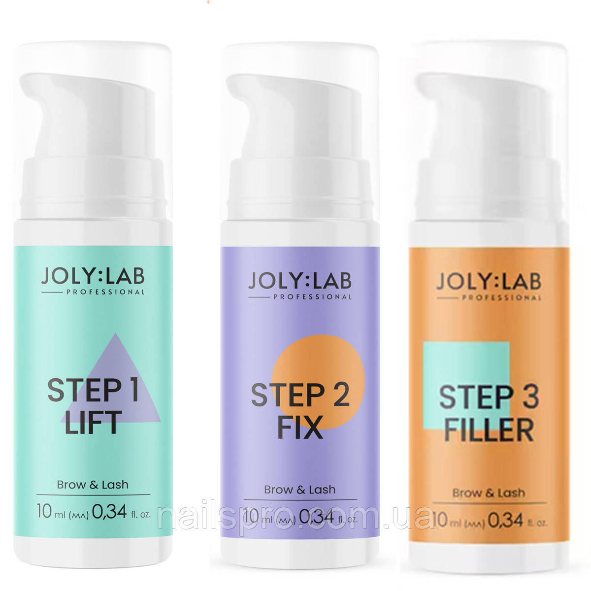 Система для ламінування брів та вій Joly: Lab Lami Set, 3 шт. х 10 мл
