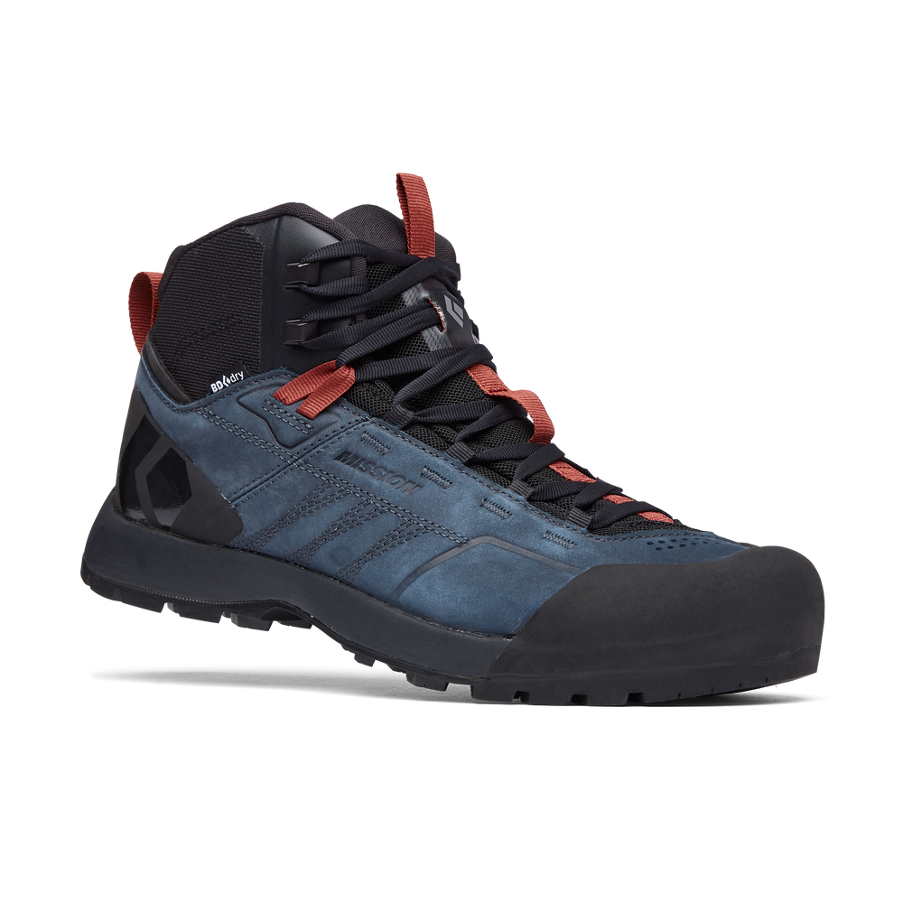 Напівчеревики чоловічі Black Diamond M Mission LTHR MD WP, Eclipse/Red Rock, 9,5 (BD 58002693740951)
