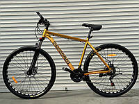 Спортивный велосипед 29 дюймов Toprider 670, 21 рама золотой + подарок. Горный велосипед Топрайдер