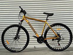 Спортивний велосипед 29 дюймів Toprider 670, 21 золота рама + подарунок. Гірський велосипед Топрайдер