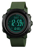 Электронные наручные Мужские Часы с компасом зеленый с черным Skmei 1427 Compass Green New Shopen Електронний