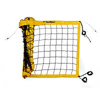 Сетка волейбольная Romi Sport Sia000021PP black/yellow, "Профессиональная 3 мм.(PP)", Vse-detyam