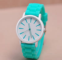 Женские силиконовые наручные часы Geneva Мятный Shopen Жіночий силіконовий наручний годинник Geneva М'ятний