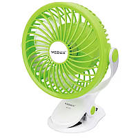 Портативный вентилятор Rechargeable mini fan WD-225C 1200mAh Green / White