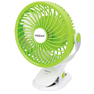 Портативний вентилятор Rechargeable mini fan WD-225C 1200mAh Green / White