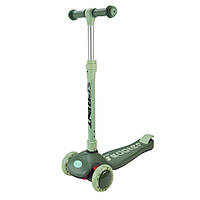 Самокат детский 3-х колесный Scooter SC2421(Green) светящиеся колеса, зеленый Shopen Самокат дитячий 3-х