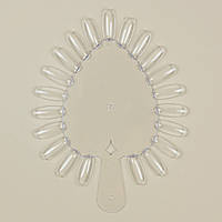 Палітра сердечко для гель лаків, 21 нігтик, прозора