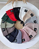 Женская зимняя шапка кельвин кляйн невысокая шапка лопатка CK Calvin Klein 12 цветов Shopen Жіноча зимова