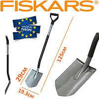 Лопата Fiskars Ergonomic 131410 штикова легка, міцні лопатки Fiskars садові для копа KT-22