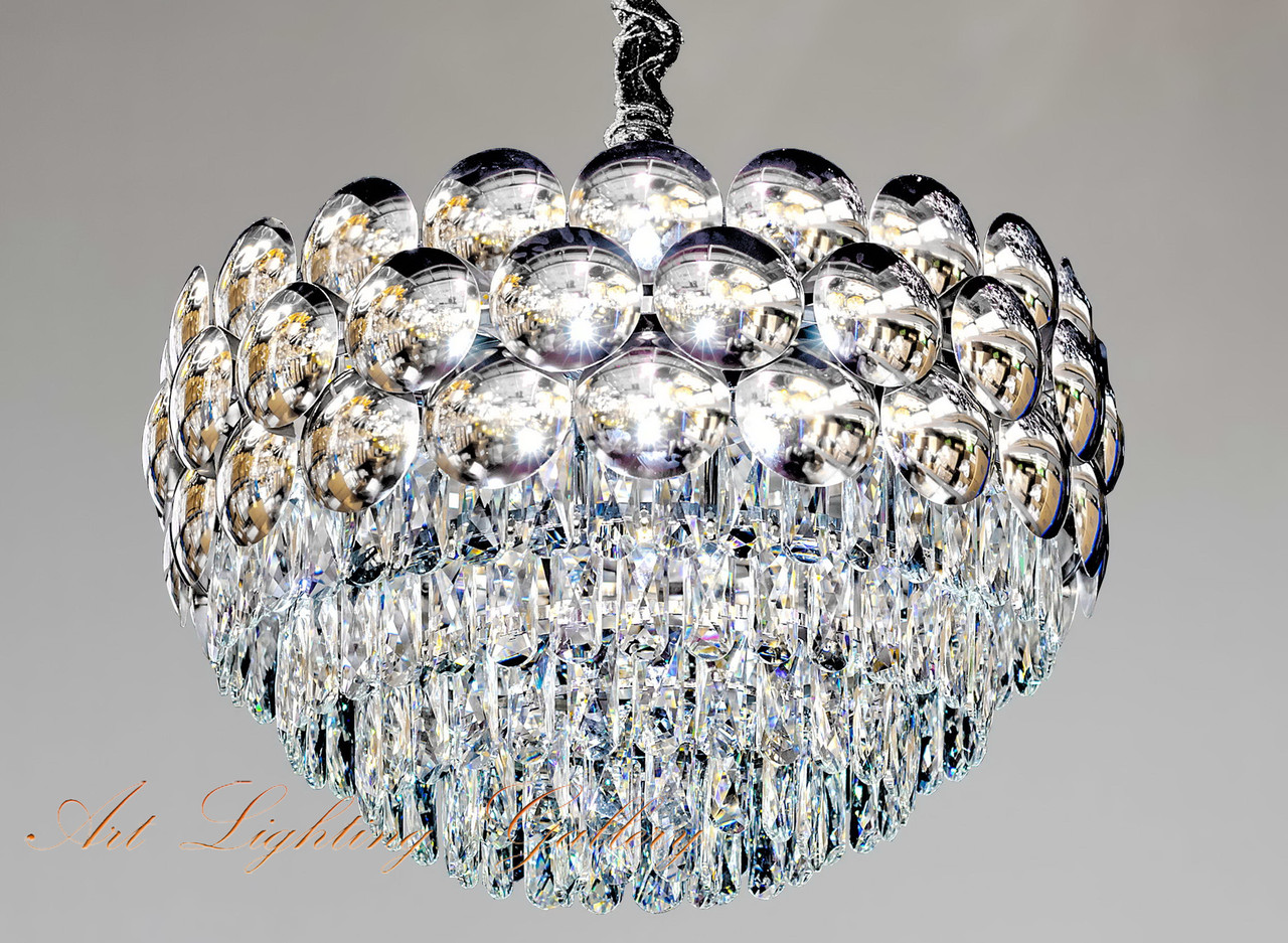 Кришталева яскрава сучасна люстра XL626/800CH, фото 1