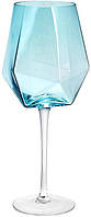 Набор 4 фужера Monaco бокалы для вина 670мл, стекло голубой лед