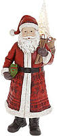 Фигура декоративная "Санта Клаус с Елочкой" 40см, красный