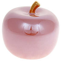 Порцелянова фігурка "Яблуко" 12х12х12см, рожевий перламутр із золотом