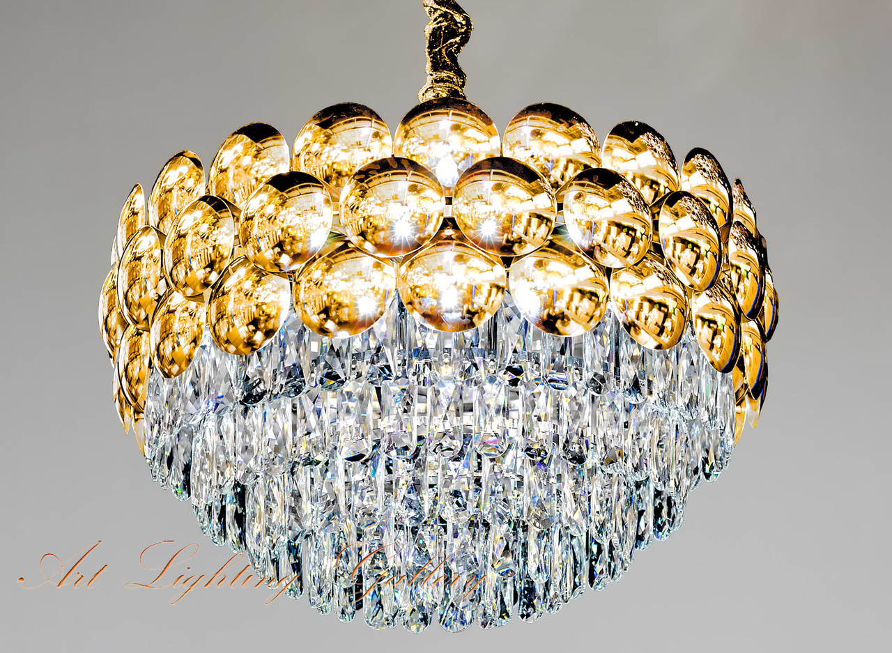 Кришталева яскрава сучасна люстра XL626/800GD, фото 1