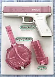 Водяний пістолет Water Gun Glock електричний із великою місткістю на акумуляторі, заряджання USB Рожевий, фото 3