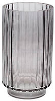 Ваза декоративная Ancient Glass "Манхеттен" 20.5х11.5см, серое стекло