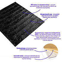 3D панель самоклеюча цегла Чорний 700х770х5мм (019-5) SW-00000151, фото 2